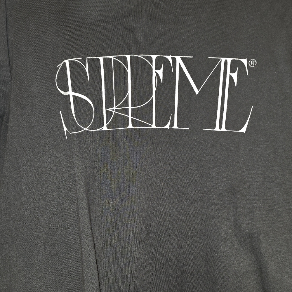 Supreme Charcoal Tee with White Logo
